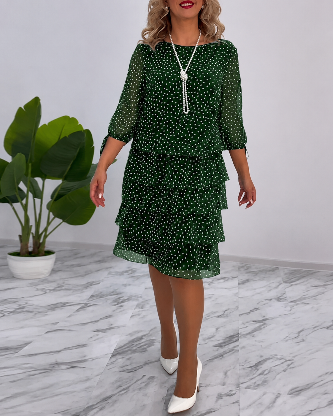 Bezia - Elegantes Midi-Kleid mit Schichten