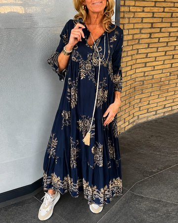 Bélise - Kleid im Retro-Stil mit V-Ausschnitt