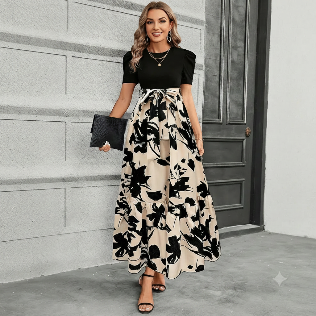 Astrid - Elegantes Kleid mit Blütenmuster