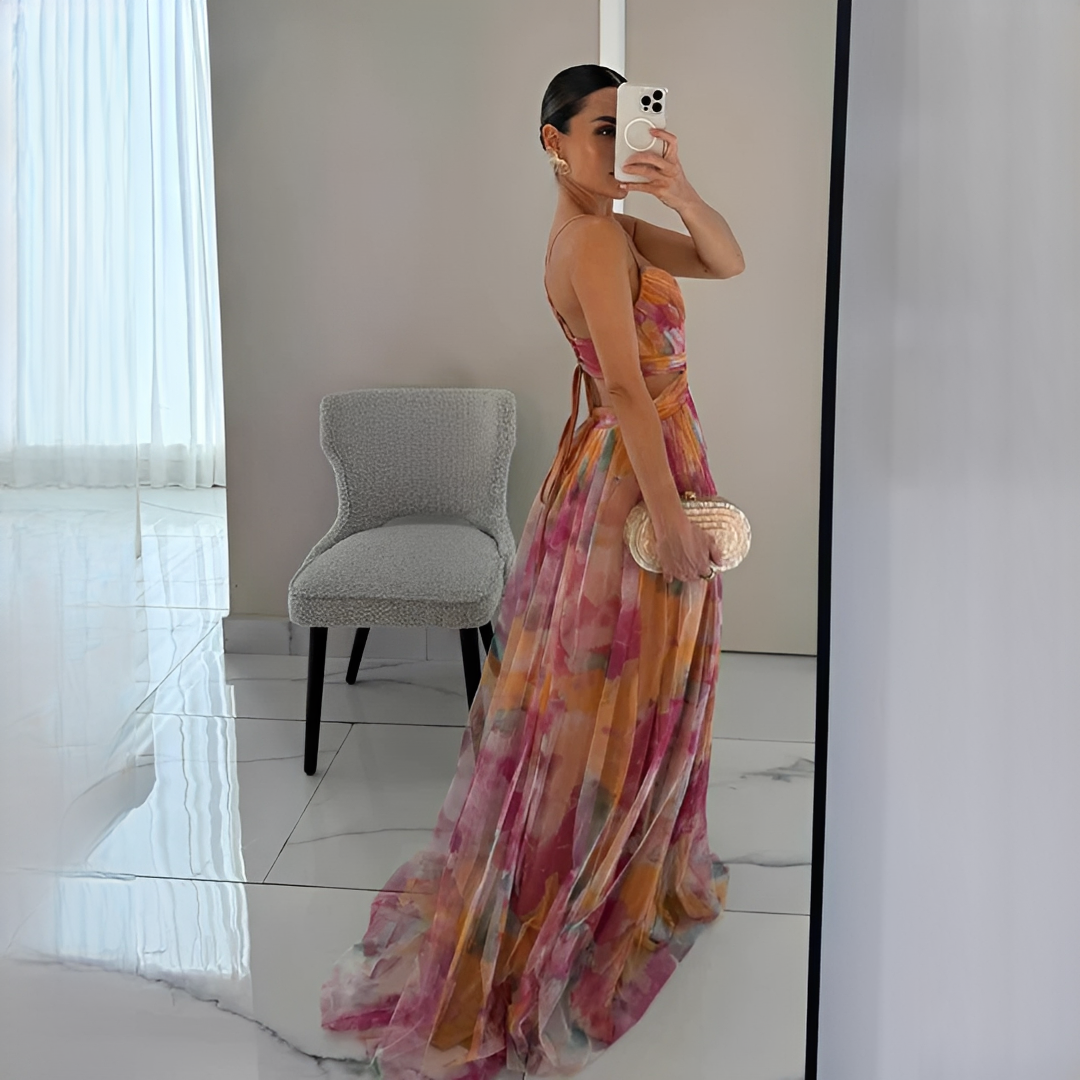 Darrisha - Elegantes Maxikleid mit Kreuzbund