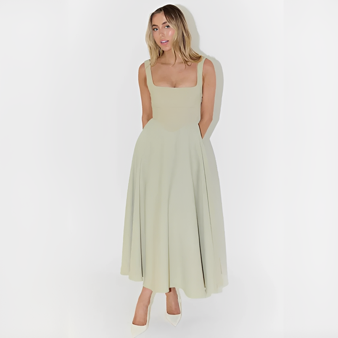 Yarabelle - Stilvolles Träger-Midi-Kleid