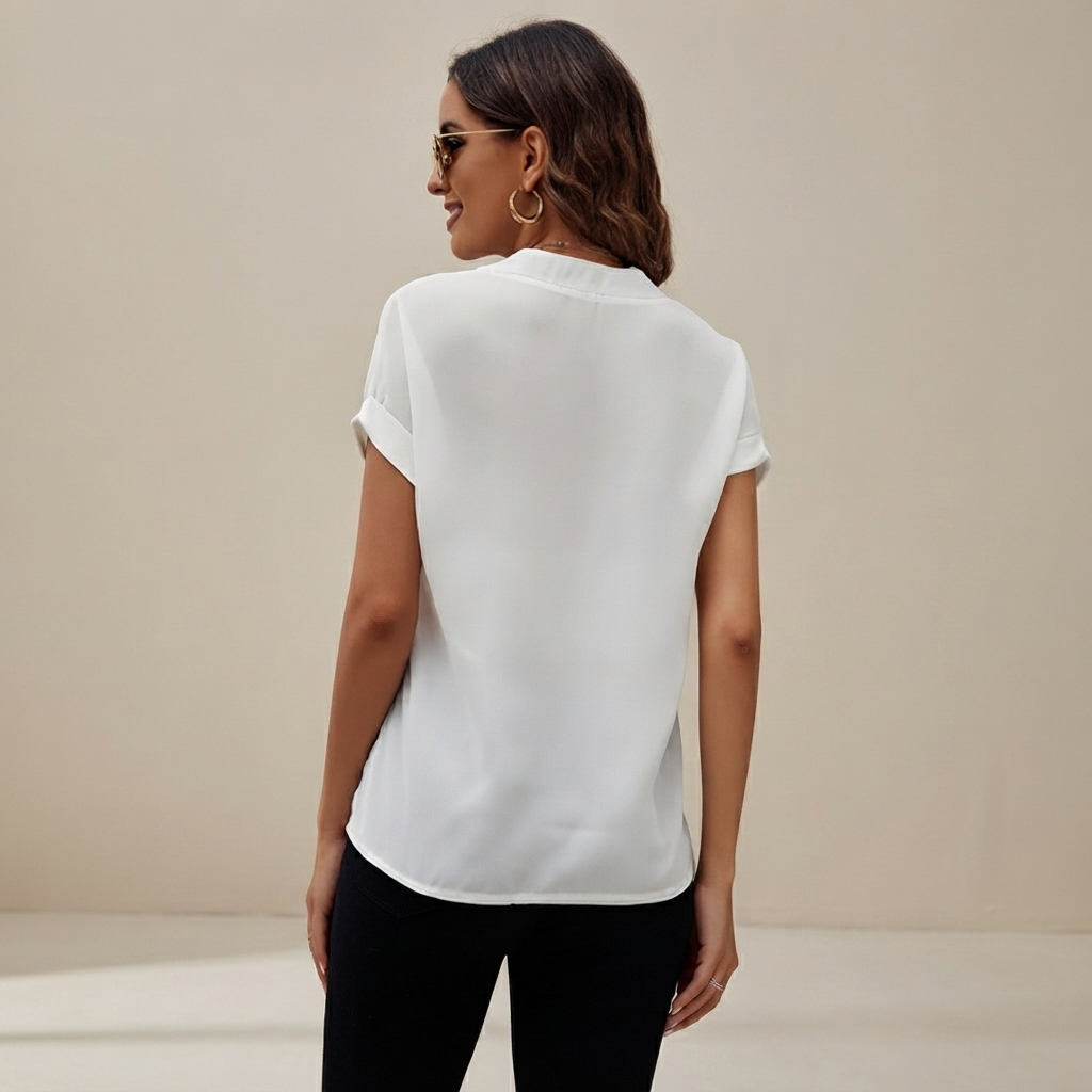 Anissa - Lockere Bluse mit V-Ausschnitt