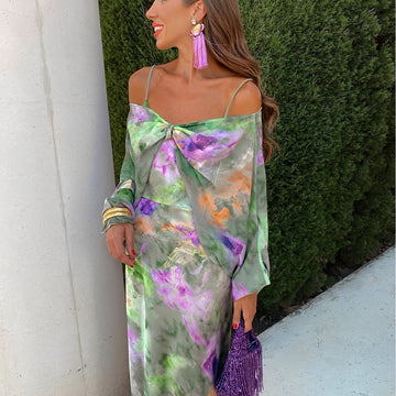 Patricia - Langes elegantes Wickelkleid für Frauen