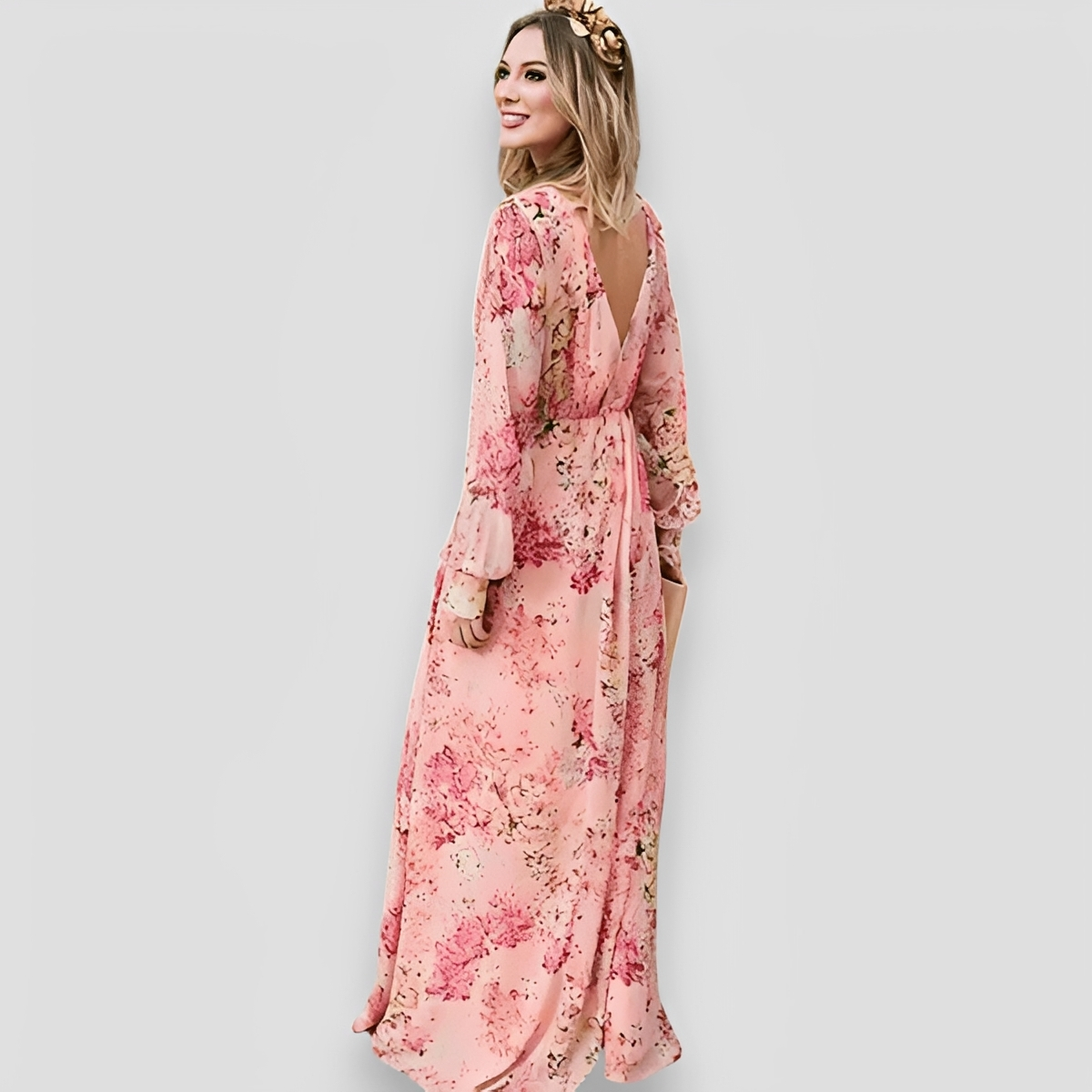 Elanisse - Schickes Maxikleid mit V-Ausschnitt