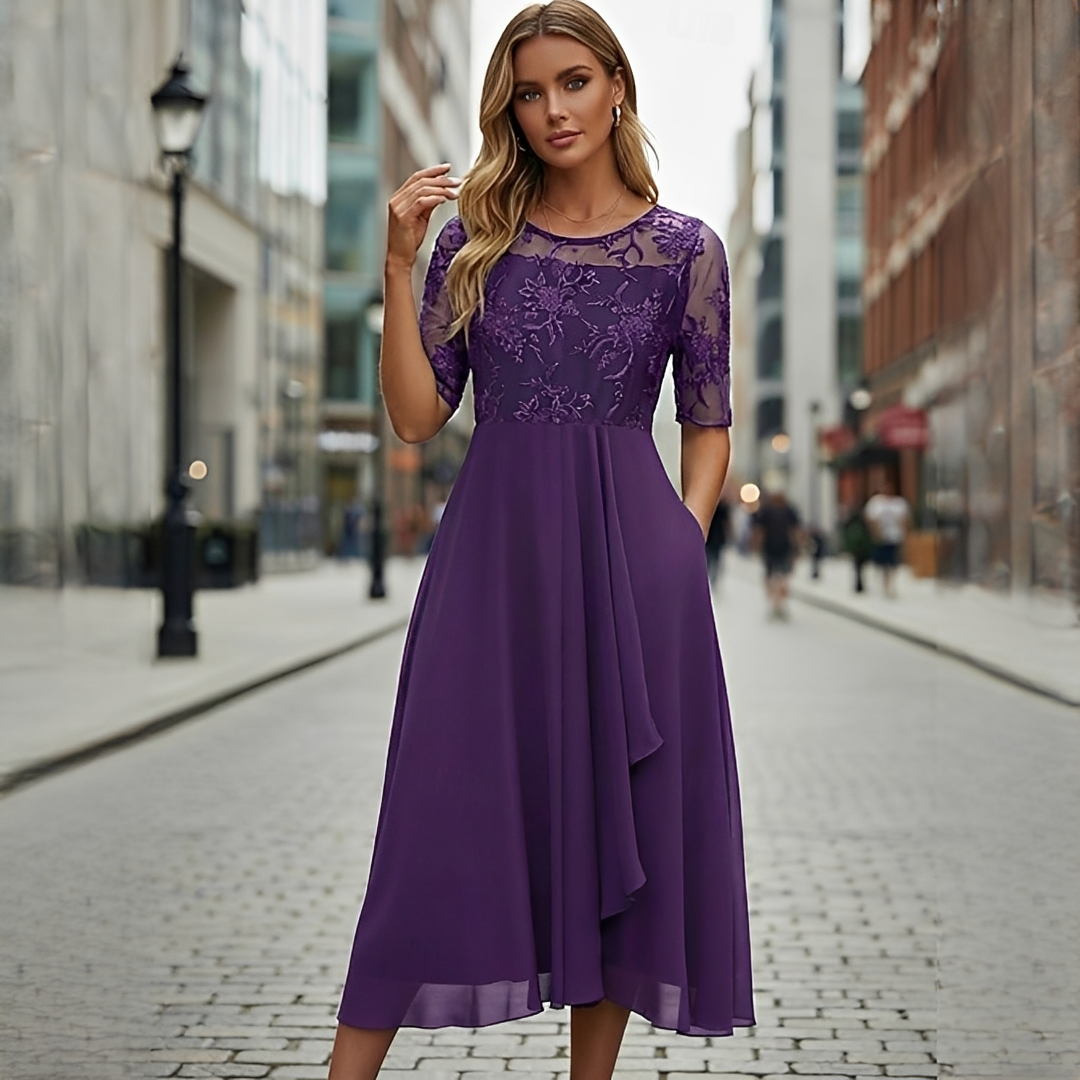 Victoria - Raffiniertes Spitzen-Hohles Kleid