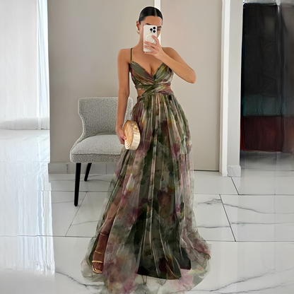 Darrisha - Elegantes Maxikleid mit Kreuzbund