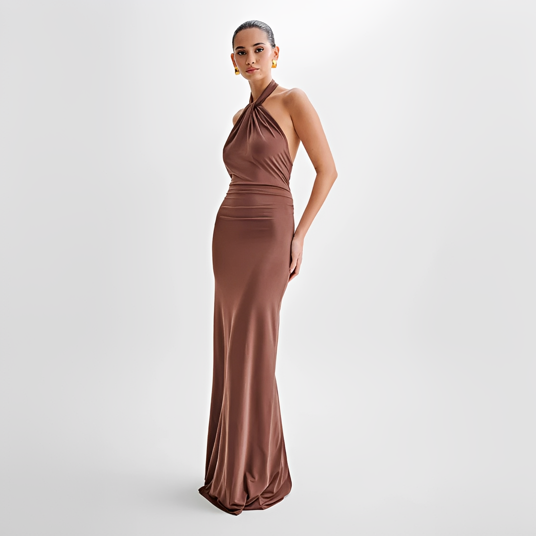 Jianna - Schickes Neckholder-Maxikleid