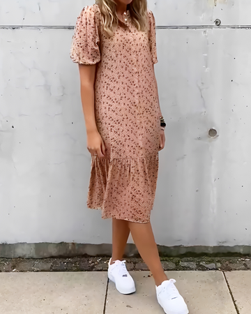 Rhiannon - Elegantes Midikleid mit V-Ausschnitt