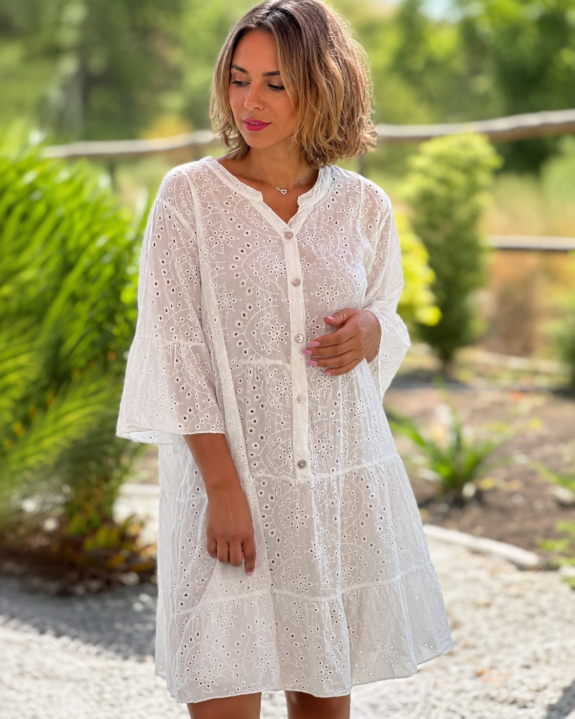 Melania - Schicke Bluse mit V-Ausschnitt