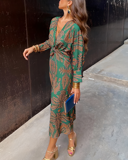 Alima - Retro-Kleid mit V-Hals