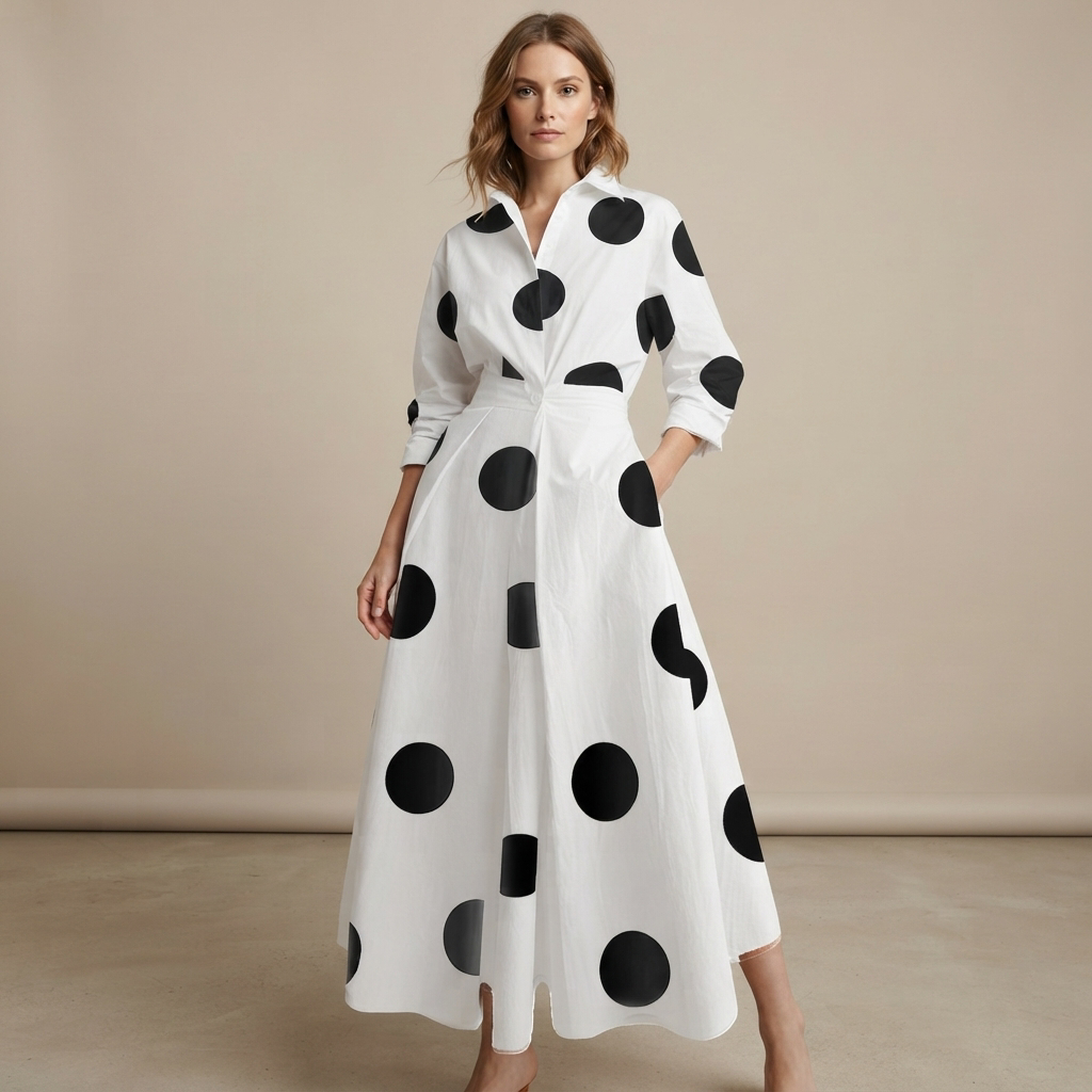 Laverne - Elegantes, locker geschnittenes Midikleid