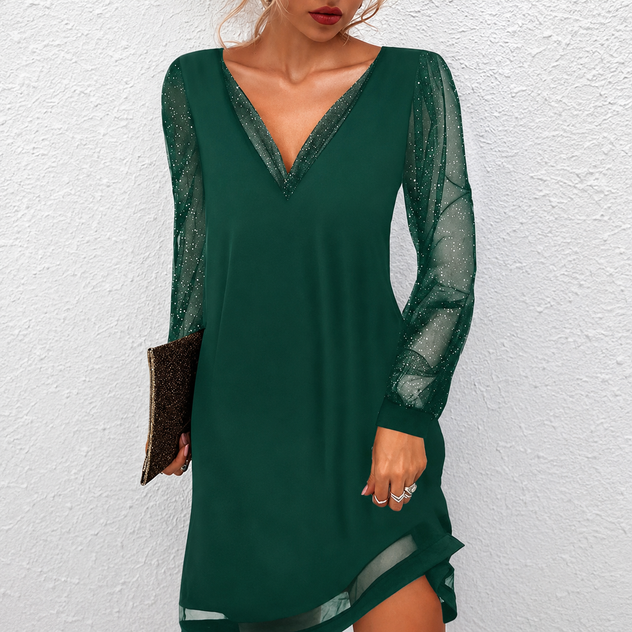Mierra - Stilvolles Mini-Kleid mit V-Ausschnitt