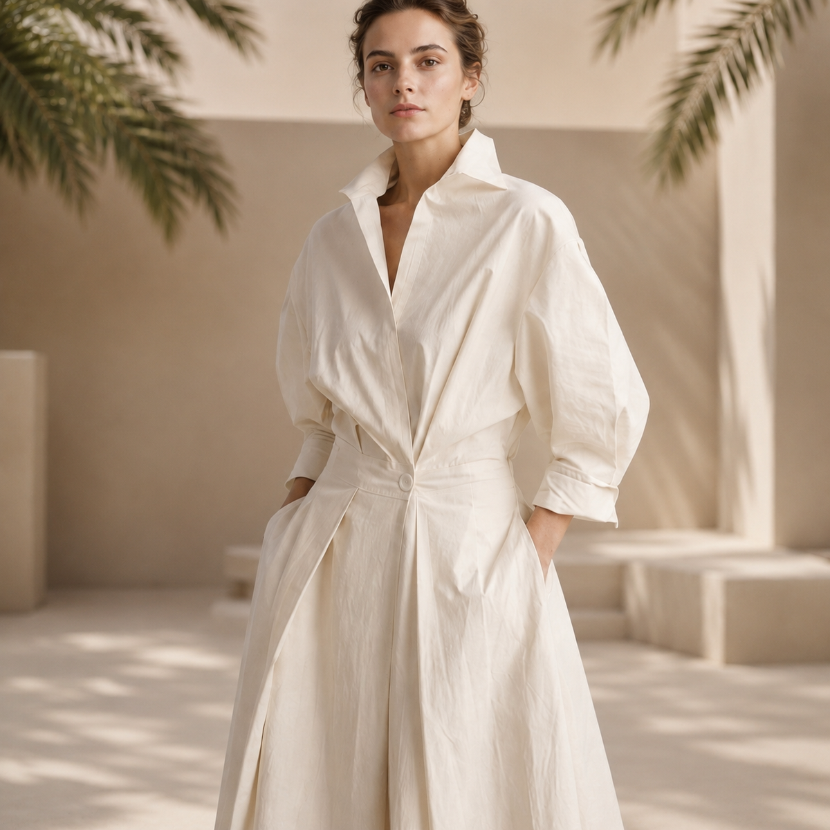 Laverne - Elegantes, locker geschnittenes Midikleid