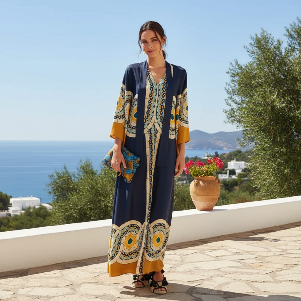 Kymbrea - Elegantes, weit geschnittenes Maxi-Kleid