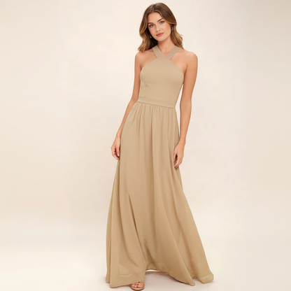 Suzanne - Elegantes Maxikleid mit Kreuzhals