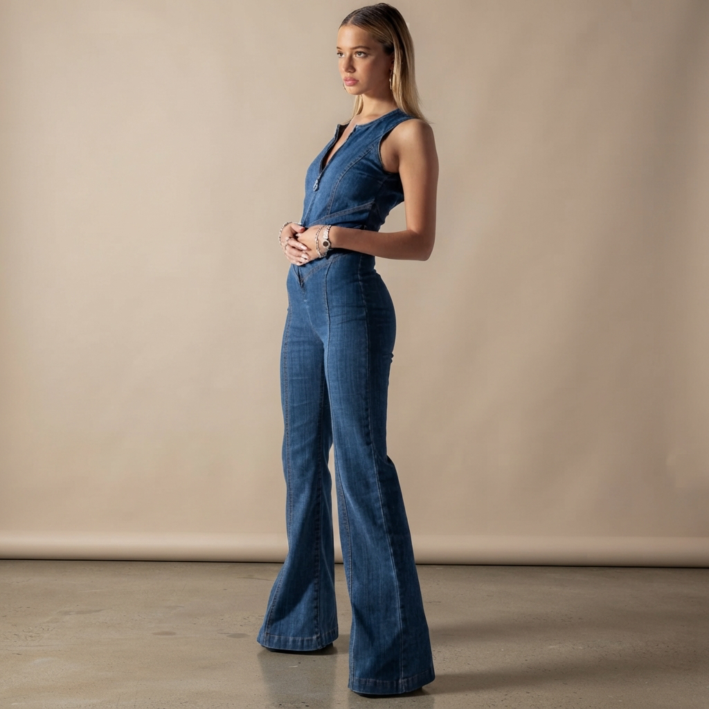 Rebecca - Retro-Overall mit Reißverschluss