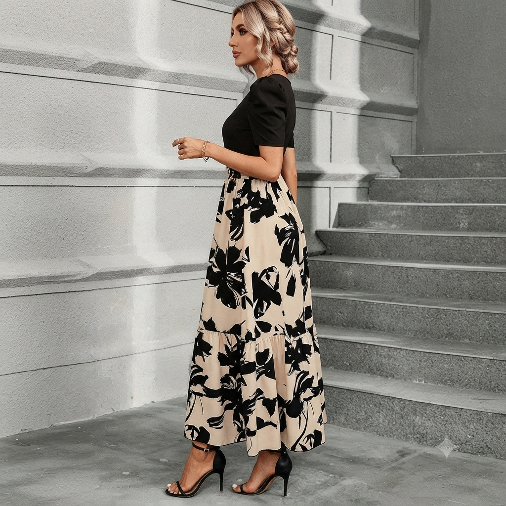 Astrid - Elegantes Kleid mit Blütenmuster