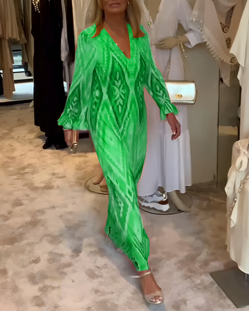 Glynnis - Stilvolles Maxikleid mit langen Ärmeln