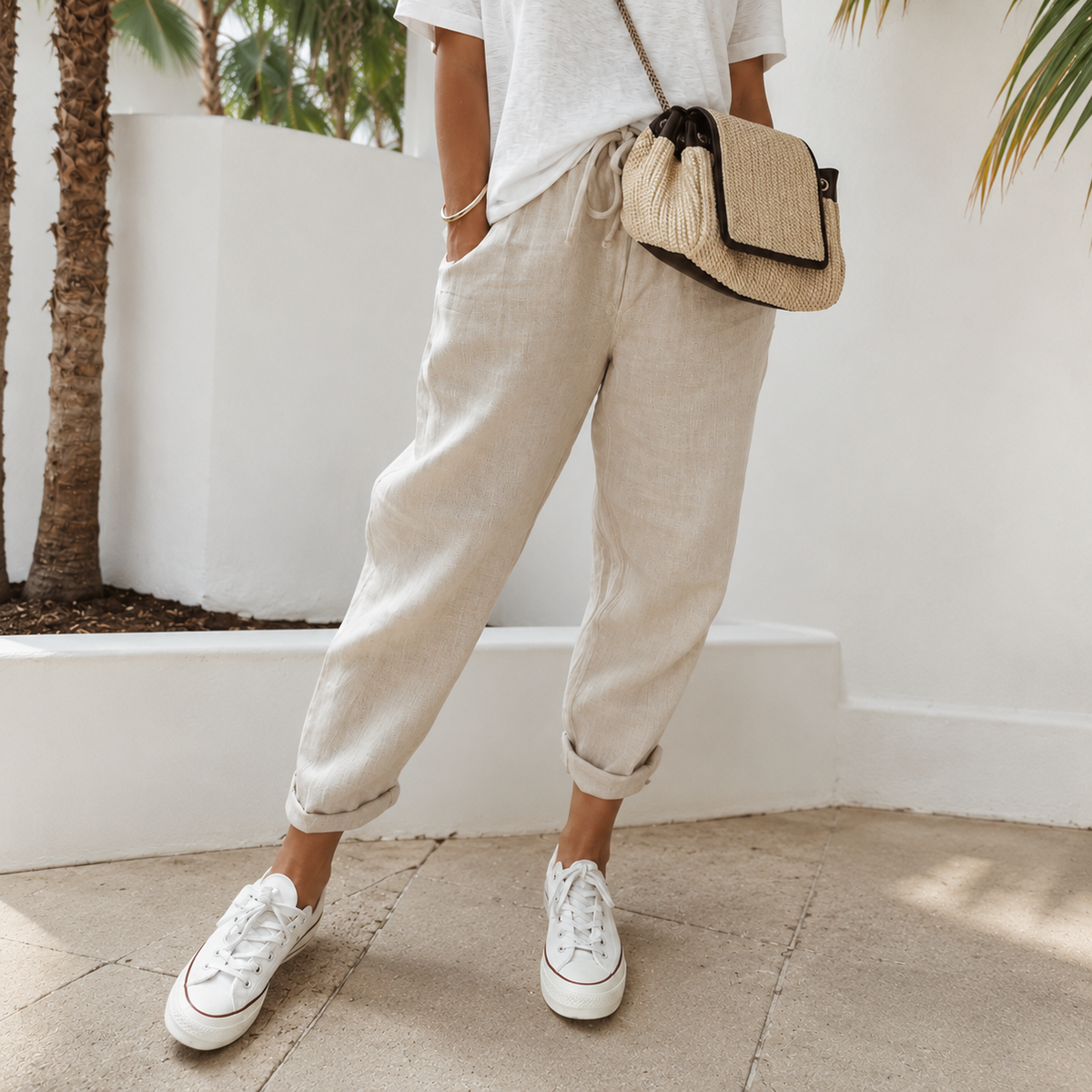 Elwyn - Atmungsaktive und Flexible Hose mit niedriger Taille