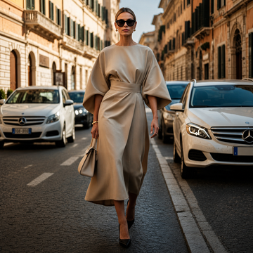 Sonia - Schickes Kleid mit ausladenden Ärmeln