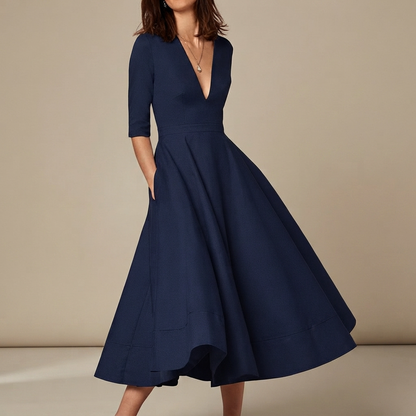 Debbie - Schickes Kleid mit V-Ausschnitt