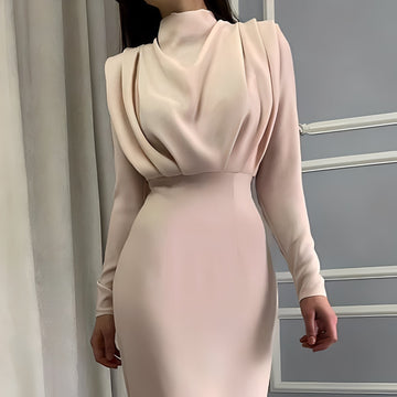 Bonnie - Elegantes, drapiertes Midi-Kleid für Frauen