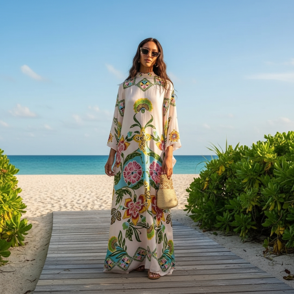 Kymbrea - Elegantes, weit geschnittenes Maxi-Kleid