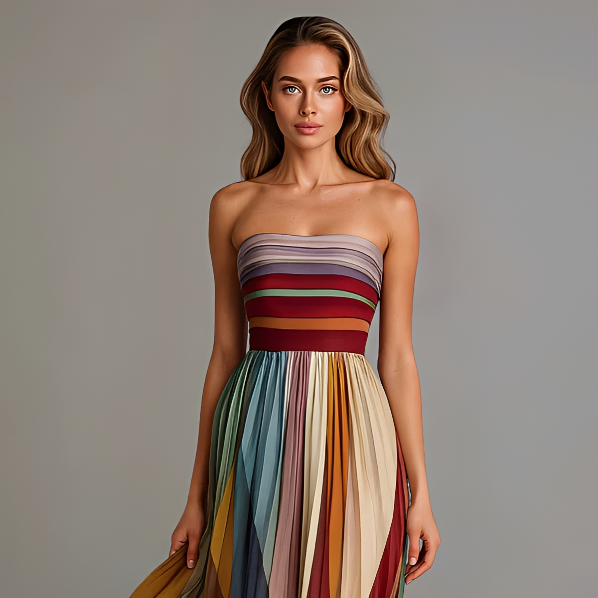 Gracelyn - Elegantes Tube-Top-Maxikleid