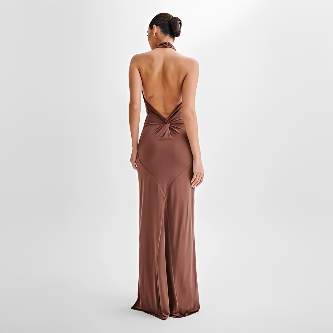 Jianna - Schickes Neckholder-Maxikleid
