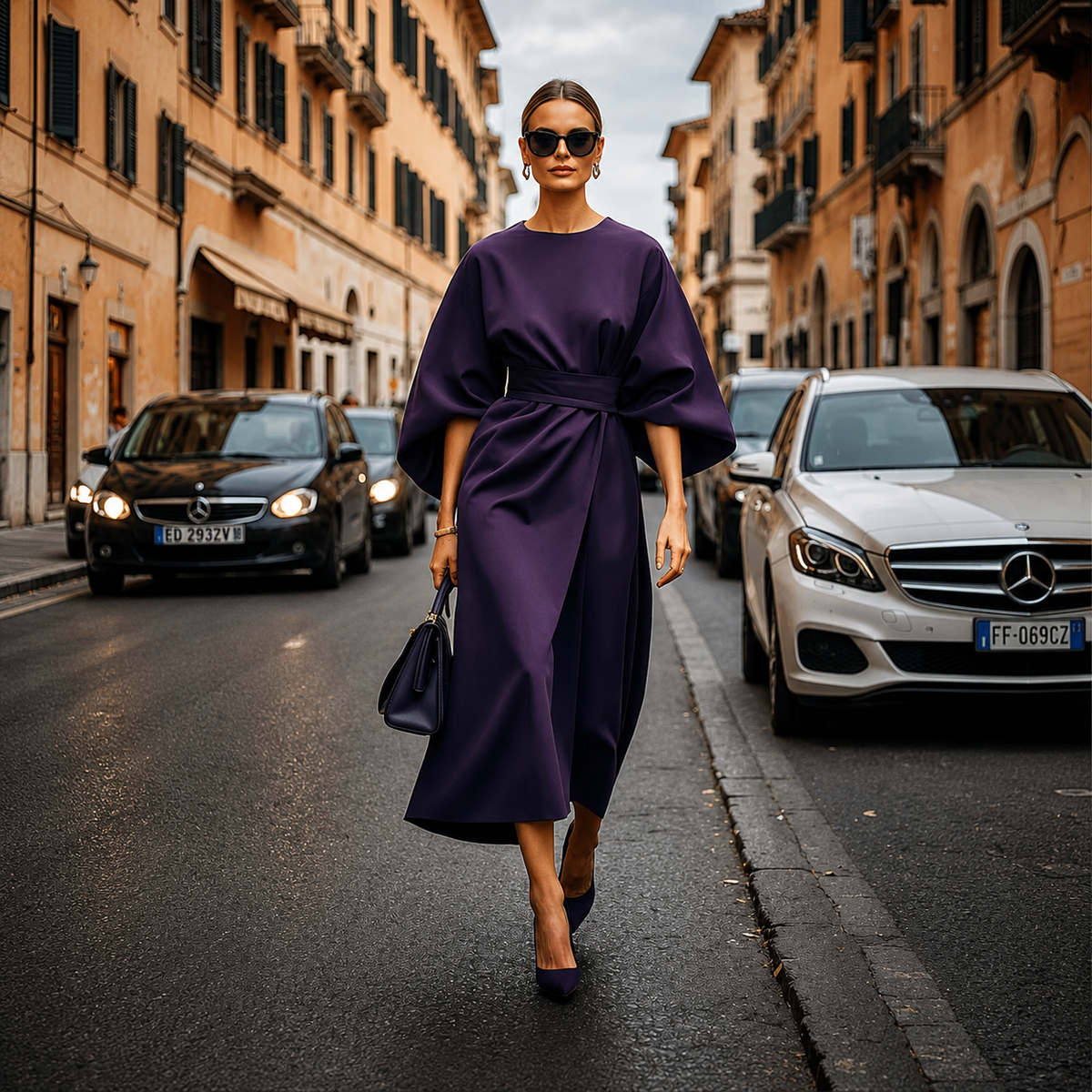 Sonia - Schickes Kleid mit ausladenden Ärmeln