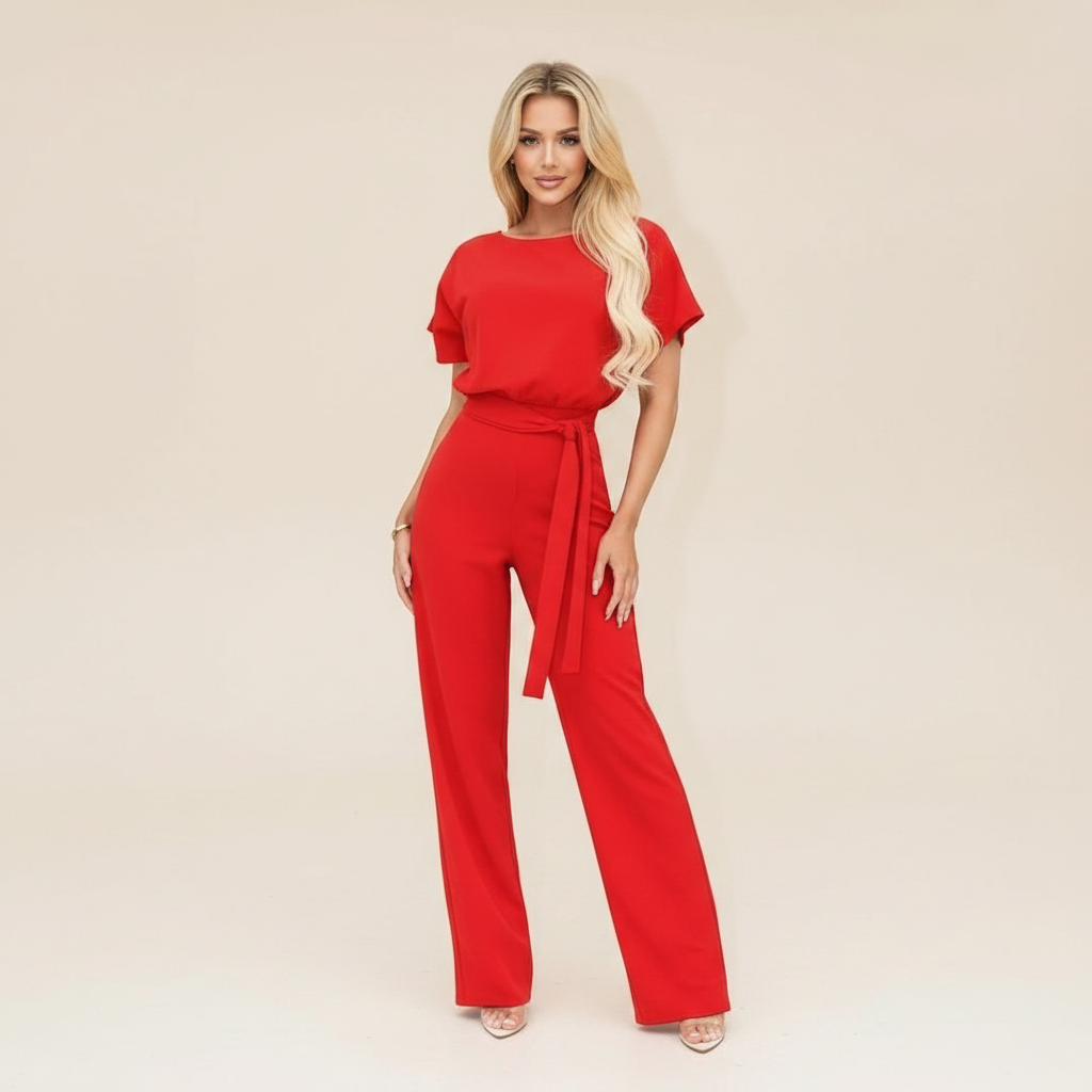 Eunise - Stilvoller Jumpsuit mit Gürtel