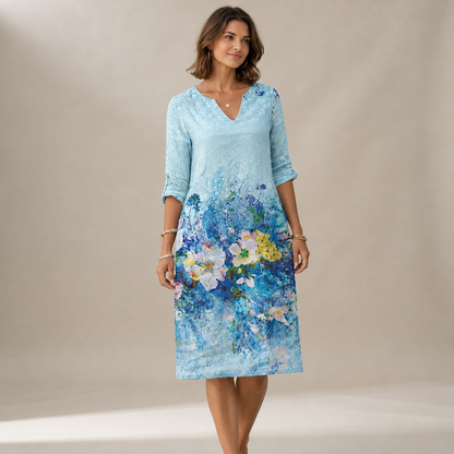 Ninna - Elegantes und schmeichelhaftes Kleid mit V-Ausschnitt