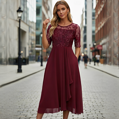 Victoria - Raffiniertes Spitzen-Hohles Kleid