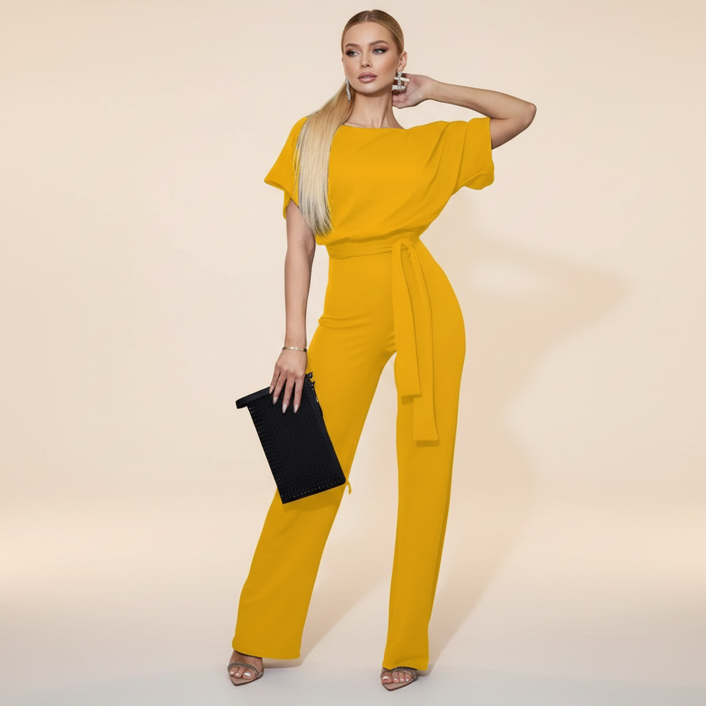 Eunise - Stilvoller Jumpsuit mit Gürtel
