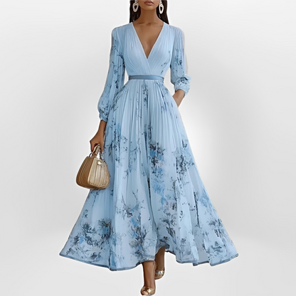 Klarise - Stilvolles Wickel-V-Ausschnitt-Kleid