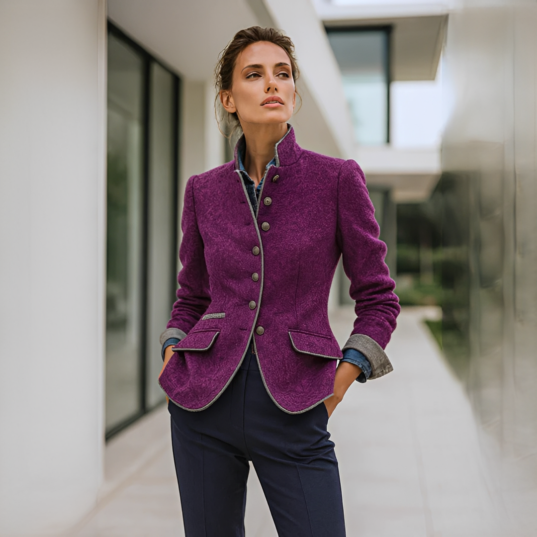 Valerie - Elegante Jacke mit Stehkragen