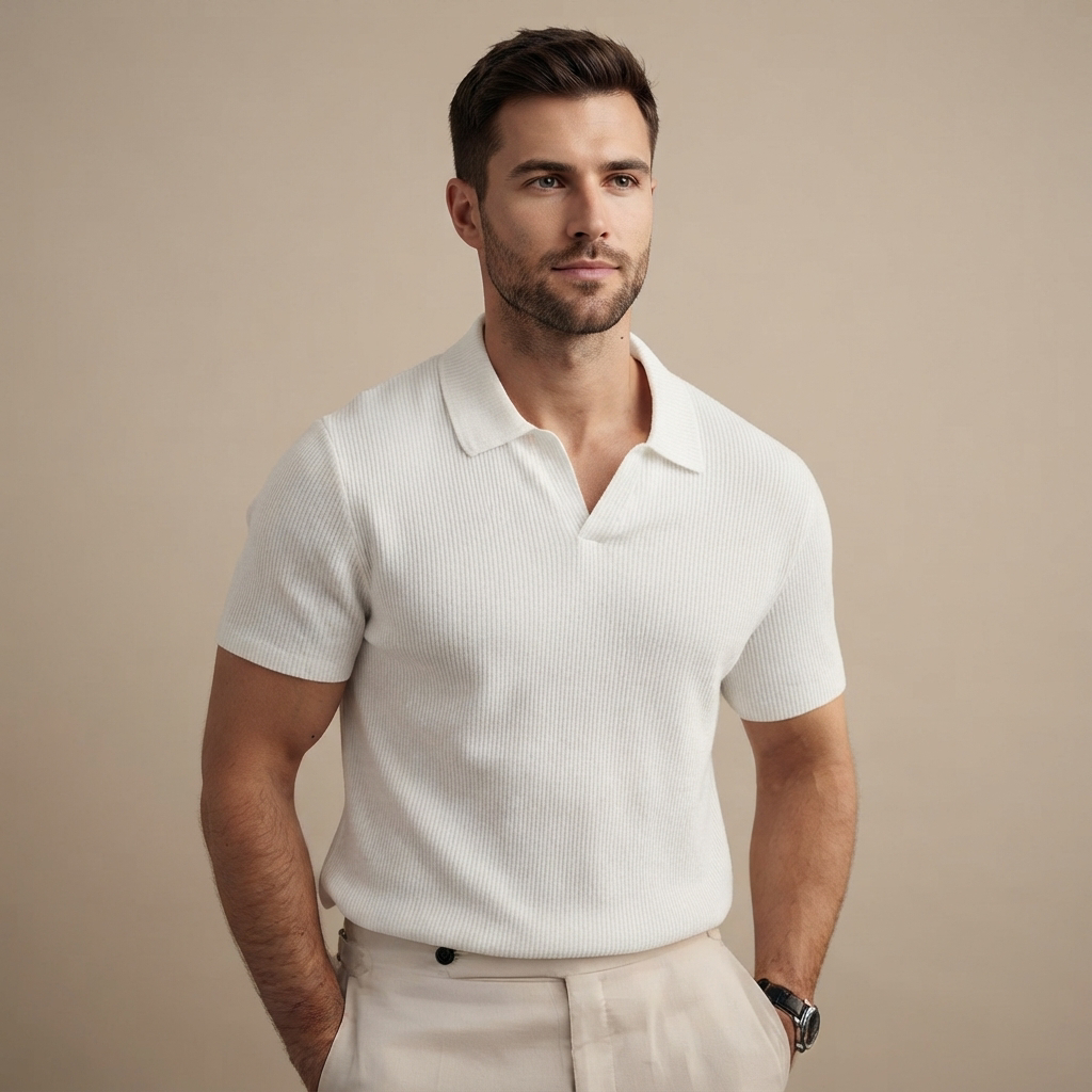 Kenzie - Entspanntes Waffel-Polo-Shirt
