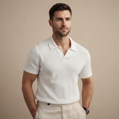Kenzie - Entspanntes Waffel-Polo-Shirt