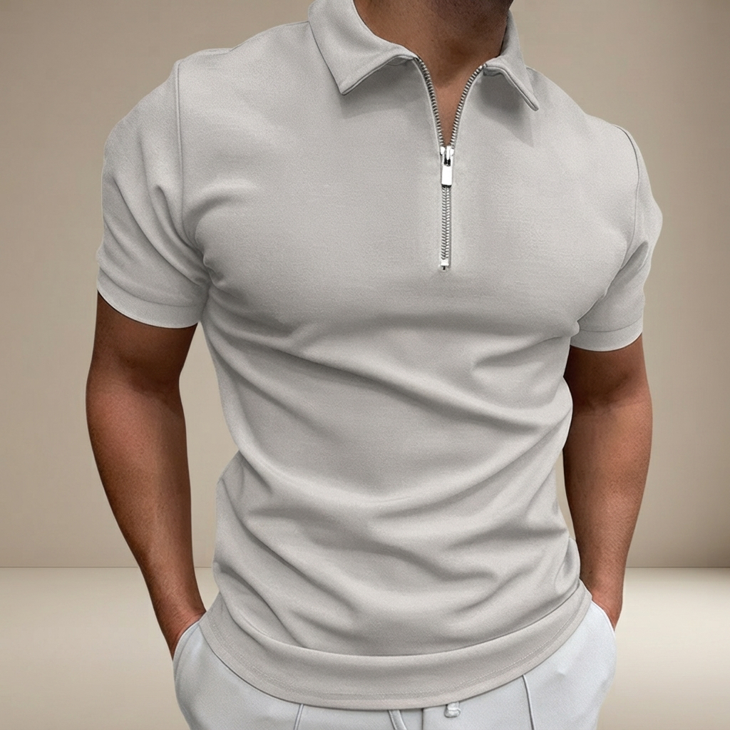 Kesean - Freizeit-Poloshirt mit teilweisem Reißverschluss