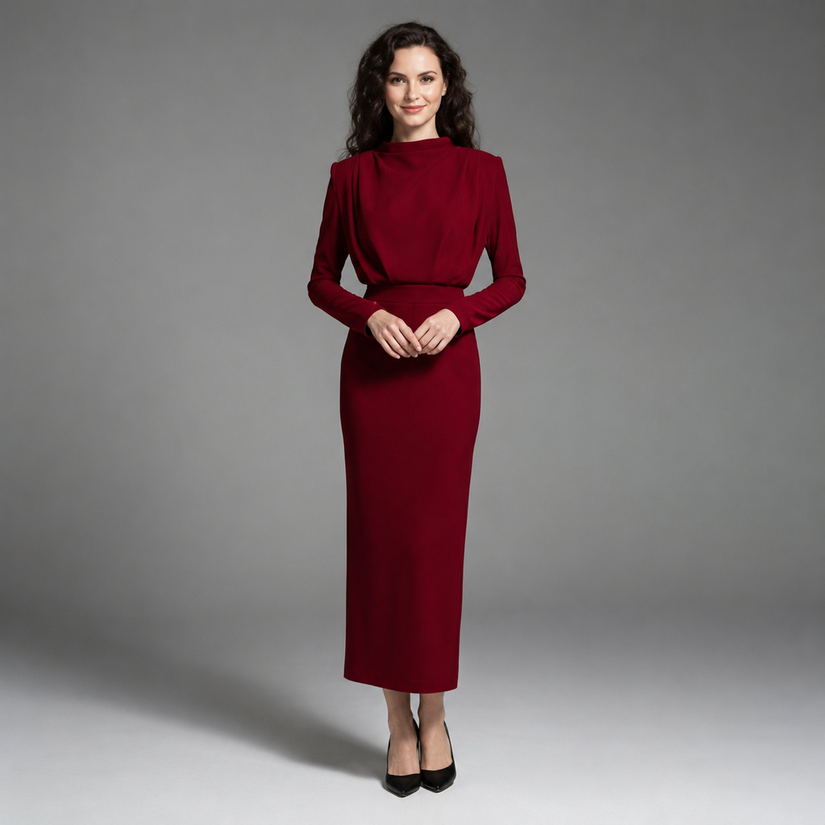 Darby - Stilvolles Langarmkleid