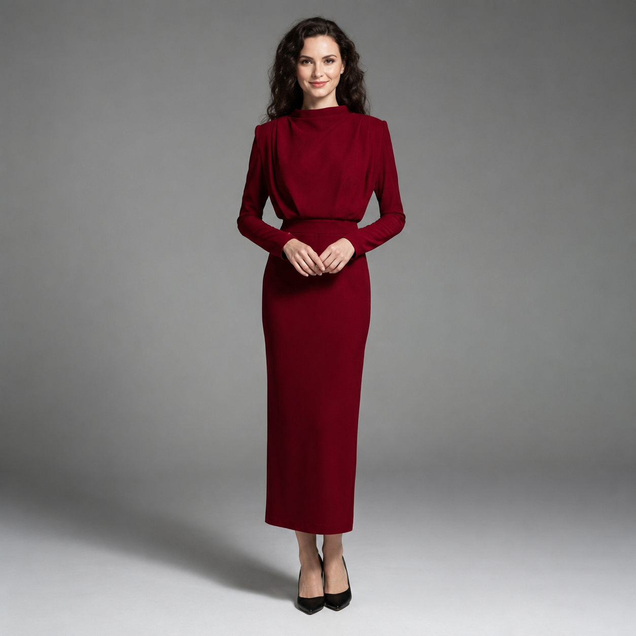 Darby - Stilvolles Langarmkleid