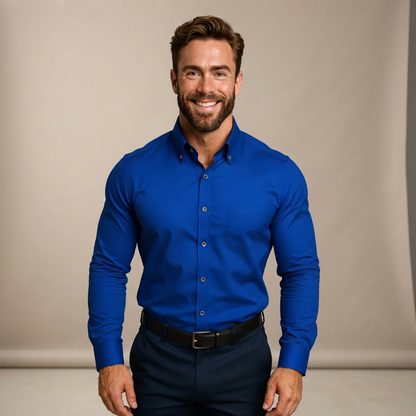Giovanni - Flexibles Langarm-Poloshirt