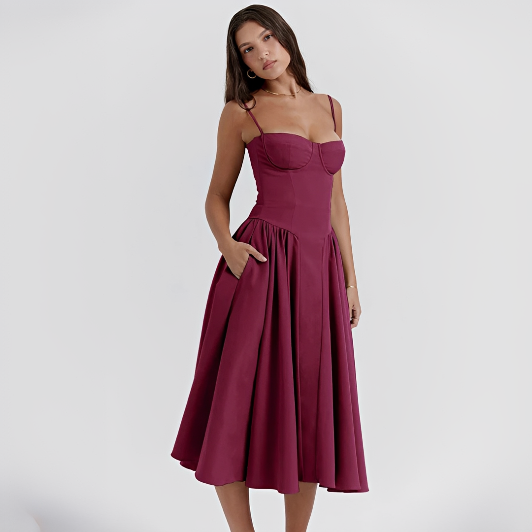 Michaela - Stilvolles und elegantes Midi-Kleid