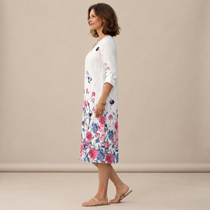 Ninna - Elegantes und schmeichelhaftes Kleid mit V-Ausschnitt