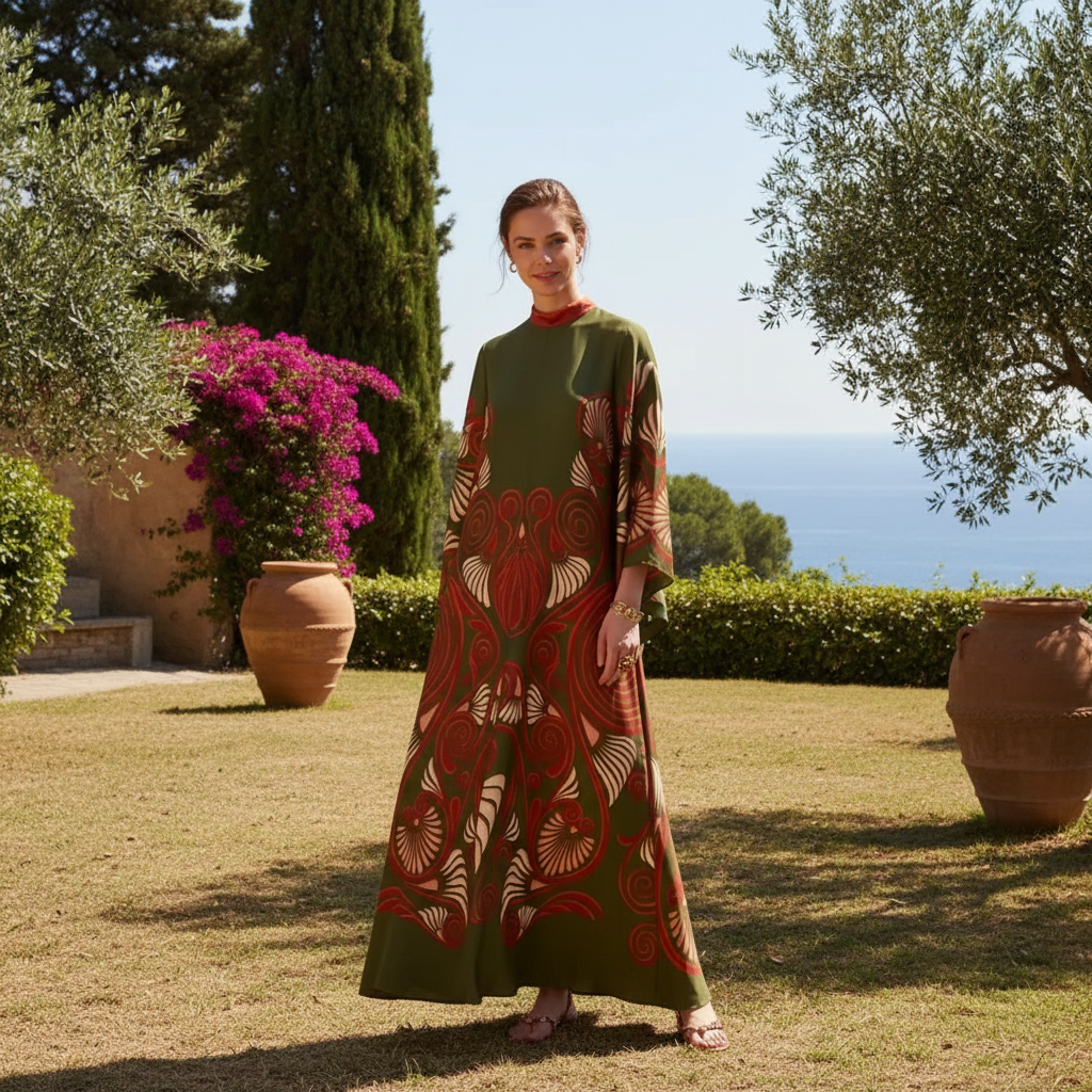Kymbrea - Elegantes, weit geschnittenes Maxi-Kleid