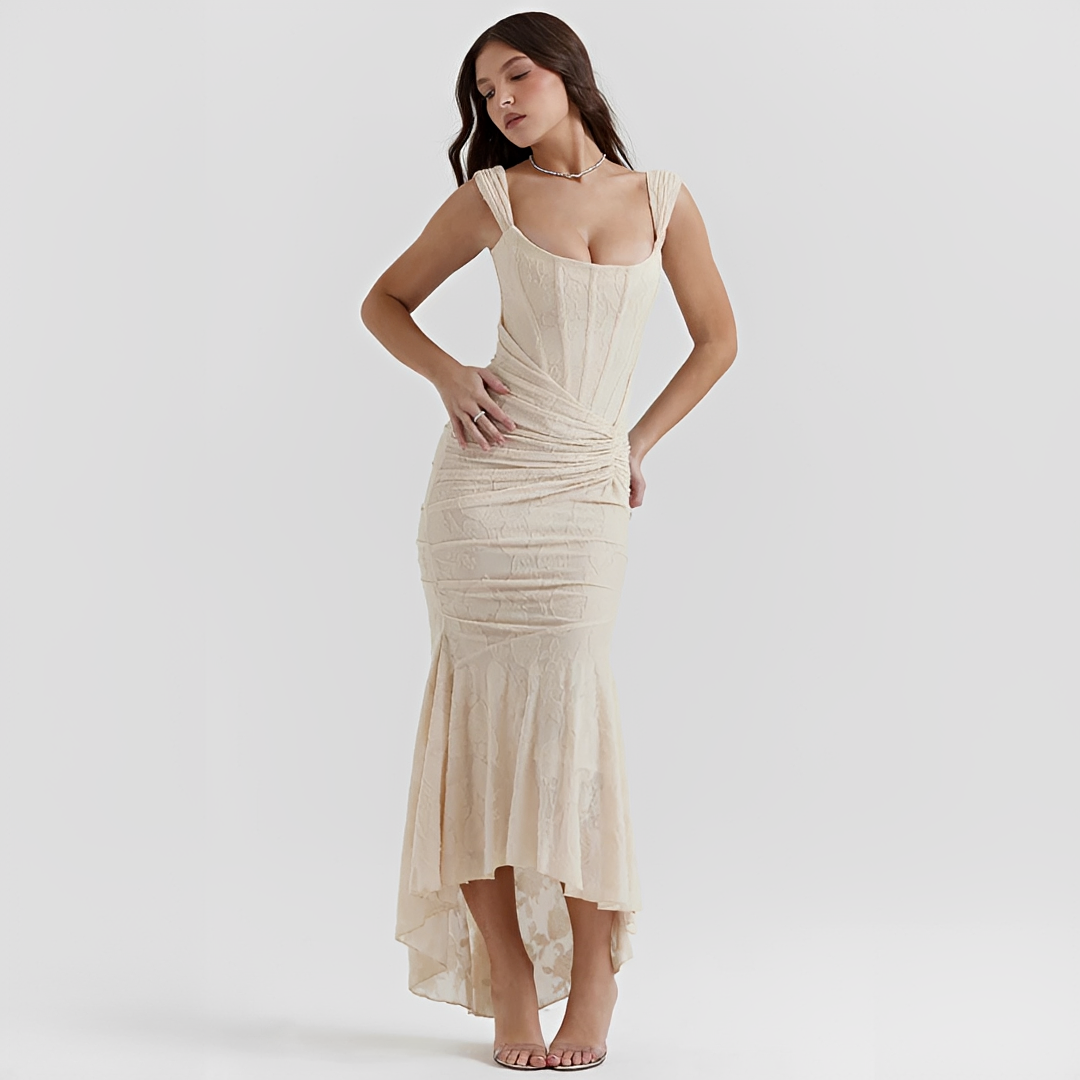 Cynthia - Schickes Wickel-Midikleid mit Taillenband