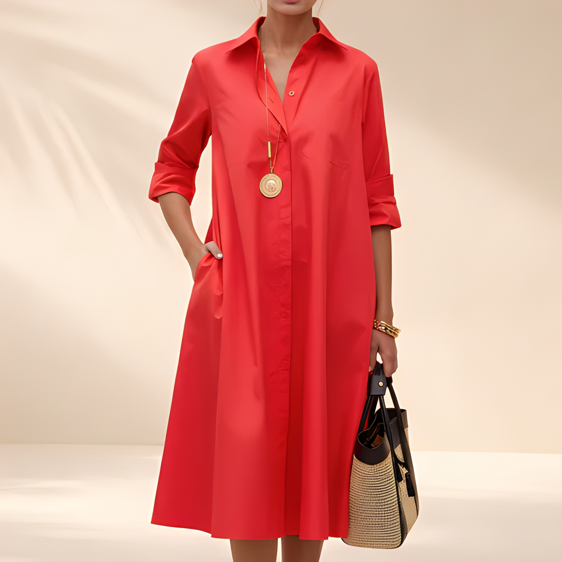 Eljenne - Fließendes Hemdkleid für Frauen