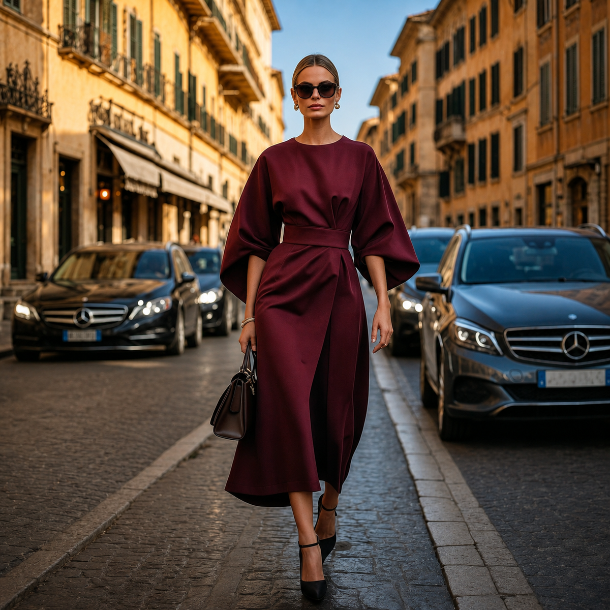 Sonia - Schickes Kleid mit ausladenden Ärmeln