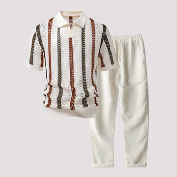 Richards - Bequemes Streifen-Polo mit Hosen-Kombination