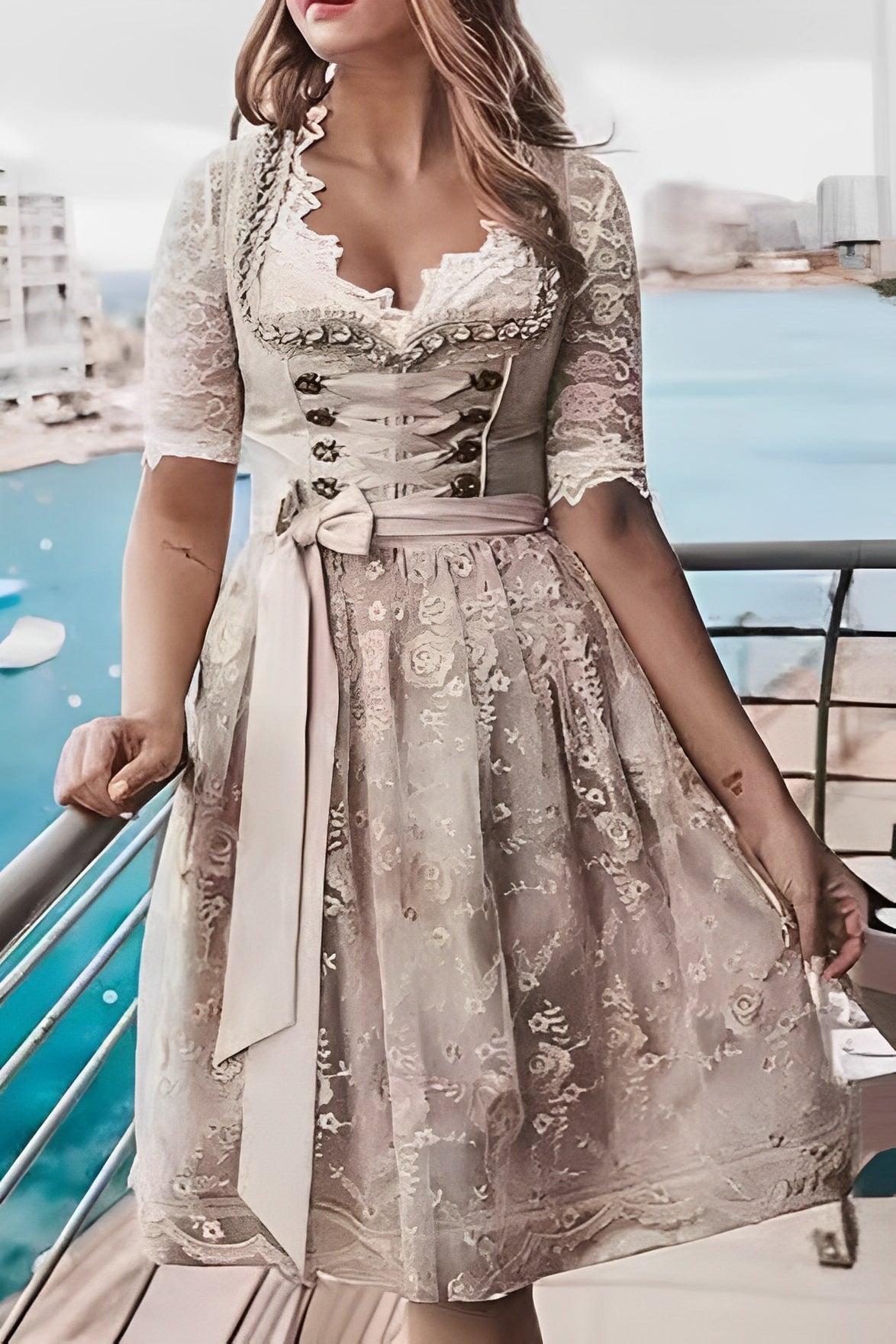 Tiffany - Schickes Dirndl für Damen zum Oktoberfest (Futter nicht enthalten)